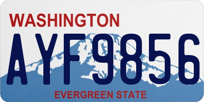 WA license plate AYF9856