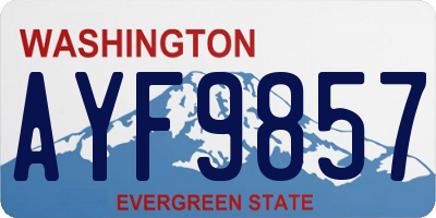 WA license plate AYF9857