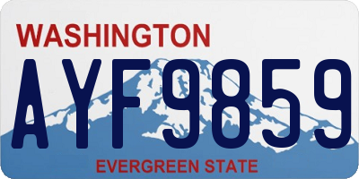 WA license plate AYF9859