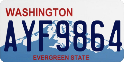 WA license plate AYF9864