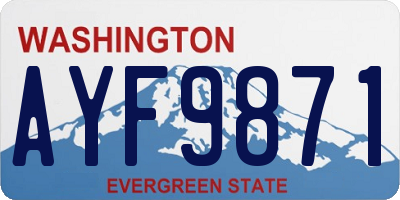 WA license plate AYF9871
