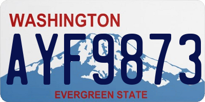 WA license plate AYF9873