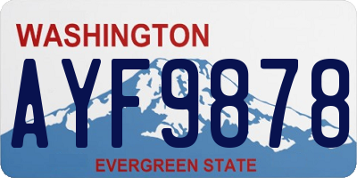 WA license plate AYF9878