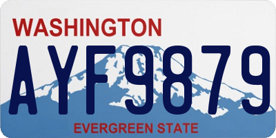 WA license plate AYF9879