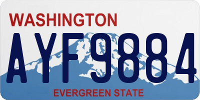 WA license plate AYF9884
