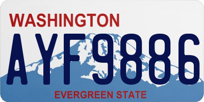 WA license plate AYF9886