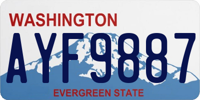 WA license plate AYF9887