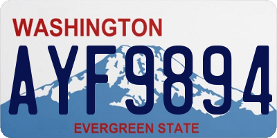 WA license plate AYF9894