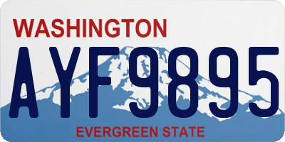 WA license plate AYF9895