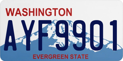 WA license plate AYF9901