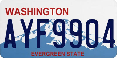 WA license plate AYF9904
