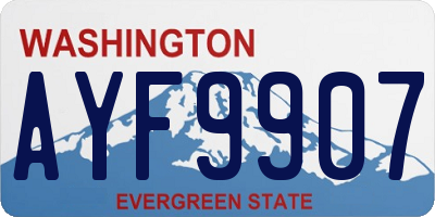 WA license plate AYF9907