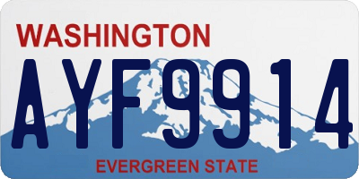 WA license plate AYF9914