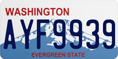 WA license plate AYF9939