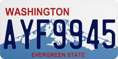 WA license plate AYF9945