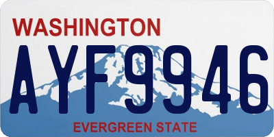 WA license plate AYF9946