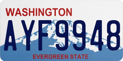 WA license plate AYF9948