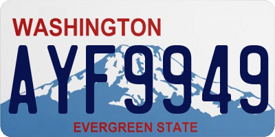 WA license plate AYF9949