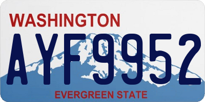 WA license plate AYF9952