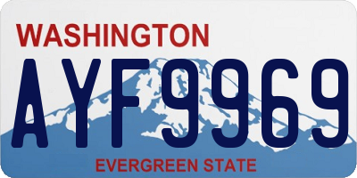 WA license plate AYF9969