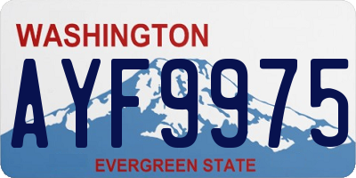 WA license plate AYF9975