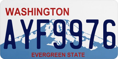 WA license plate AYF9976