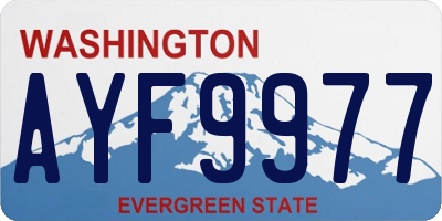 WA license plate AYF9977