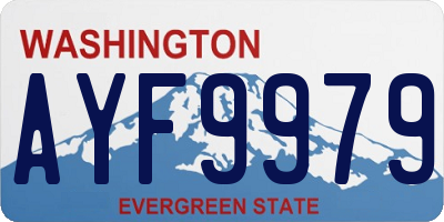 WA license plate AYF9979