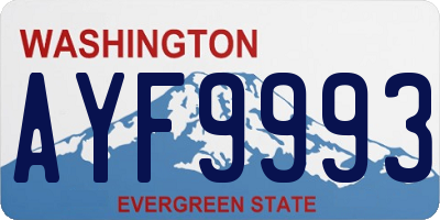 WA license plate AYF9993