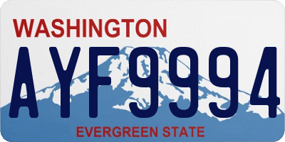 WA license plate AYF9994