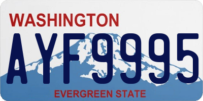 WA license plate AYF9995