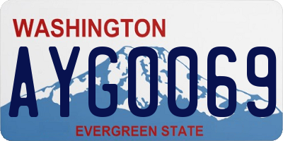 WA license plate AYG0069