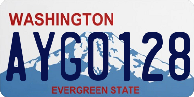 WA license plate AYG0128