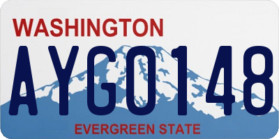 WA license plate AYG0148