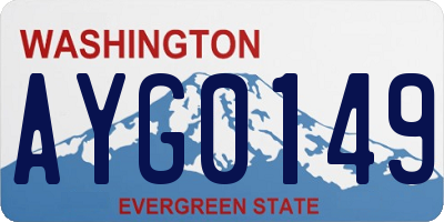 WA license plate AYG0149