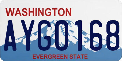 WA license plate AYG0168