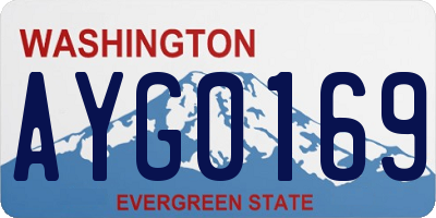 WA license plate AYG0169