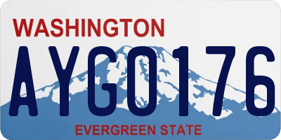 WA license plate AYG0176
