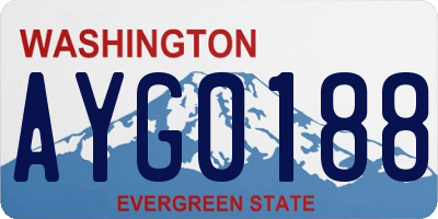 WA license plate AYG0188