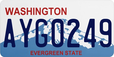 WA license plate AYG0249