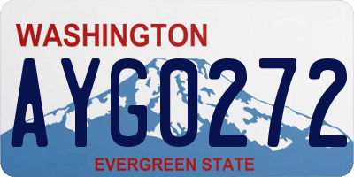 WA license plate AYG0272