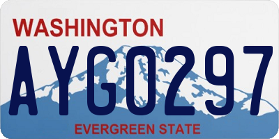 WA license plate AYG0297