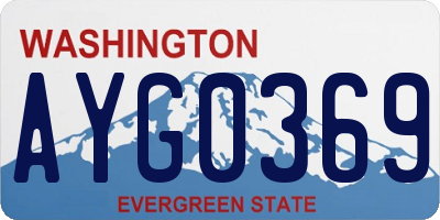 WA license plate AYG0369
