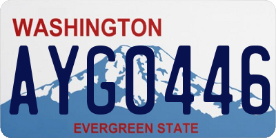 WA license plate AYG0446