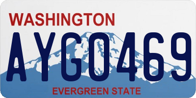 WA license plate AYG0469