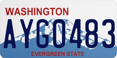 WA license plate AYG0483