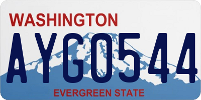 WA license plate AYG0544