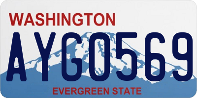 WA license plate AYG0569