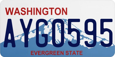 WA license plate AYG0595
