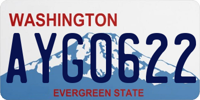 WA license plate AYG0622